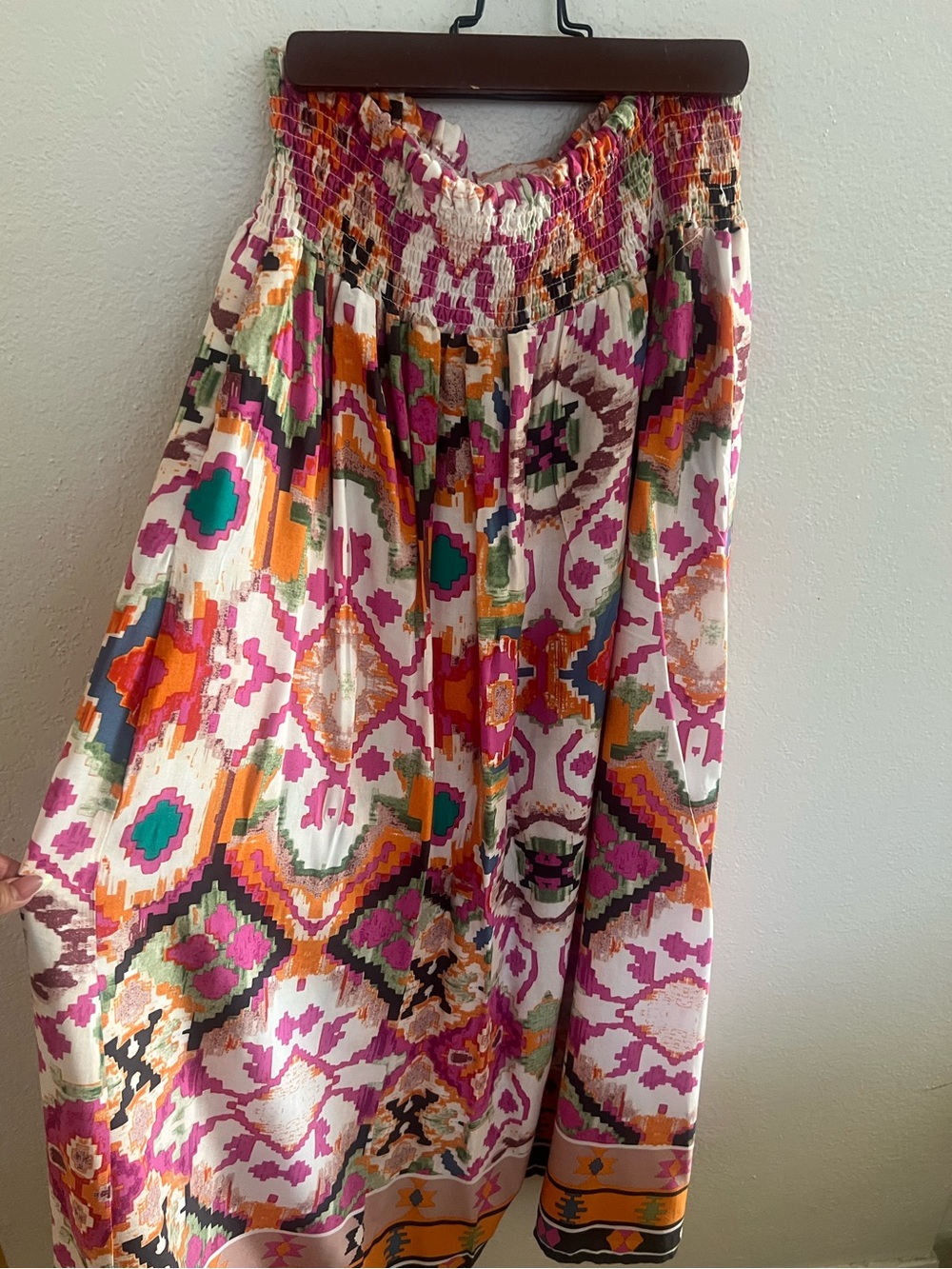 Christian Siriano Pink Orange Multicolor Geometric Maxi Skirt - Picture 2 of 9